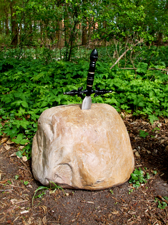 The sword in the stone. Photo by geocacher Lady dreamhummie